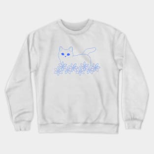 Cat In Garden Crewneck Sweatshirt